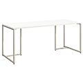 kathy ireland® Office by Bush Business Furniture Method Table 72"W Computer Desk, White, Standard Delivery