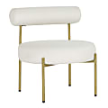 LumiSource Rhonda Accent Chair, Cream/Gold