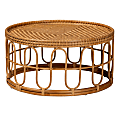 bali & pari Phoenix Round Coffee Table, 16”H x 31-1/2”W x 31-1/2”D, Light Honey 1 thumbnail image