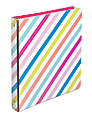 Divoga® Binder, Sweet Smarts Collection, 1" Rings, Rainbow Stripes 1 thumbnail image