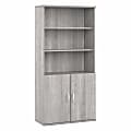 Bush Business Furniture Studio A 73"H 5-Shelf Bookcase With Doors, Platinum Gray, Standard Delivery 1 thumbnail image