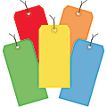 Partners Brand Shipping Tags, Prewired, 100% Recycled, 4 3/4" x 2 3/8", Assorted Colors, Case Of 1,000
