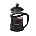 Mind Reader 3.4-Cup Glass French Press, 8 1/4"H x 4"W x 6"D, Black 1 thumbnail image