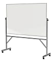 Ghent Reversible Natural Cork/Non-Magnetic Dry-Erase Whiteboard Board, 78 1/8" x 77 1/4", Silver Aluminum Frame