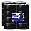 Tape Logic® Color Duct Tape, 3" Core, 3" x 180', Black, Case Of 16
