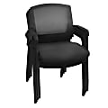 Regency Knight Mesh Stacking Chairs, Black, Pack Of 4 Chairs