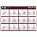 2025 AT-A-GLANCE® Horizontal Reversible Erasable Yearly Wall Calendar, 48" x 32", Red/Blue, January To December 1 thumbnail image