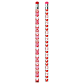 Amscan Valentine's Day Heart Pencil Favors, Wood, 7-1/2”, Red/White/Pink. 24 Pencils Pack, Set Of 3 Packs