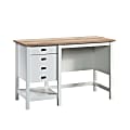 Sauder Cottage Road 48"W Single Pedestal Computer Desk, Soft White®/Lintel Oak® 1 thumbnail image