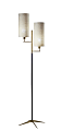 Adesso® Davis Floor Lamp, 69-3/4"H, Matte Black/Antique Brass 1 thumbnail image
