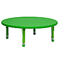 Flash Furniture 45" Round Adjustable Activity Table, Green