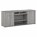 Bush® Business Furniture 72"W Office Storage Cabinet With Doors And Shelves, Platinum Gray, Standard Delivery 1 thumbnail image