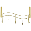 Better Houseware Brass Over-Door Hook Rack, 8"H x 15"W x 4"D, Gold 1 thumbnail image