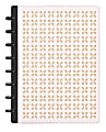 TUL® Discbound Notebook With Die-Cut Leather Cover, Junior Size, Narrow Ruled, 60 Sheets, Pink/Rose Gold
