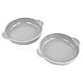 Gibson Home Rockaway 2-Piece Nesting Bakeware Bowl Set, Gray