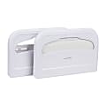 Mind Reader Acrylic Wall Mounted Toilet Seat Cover Dispensers, 2"H x 11-1/4"W x 16-1/2"L, White, Set Of 2 Dispensers