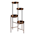 Kate and Laurel Finn 4-Tier Hinged Plant Stand, Bronze 1 thumbnail image