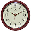 Infinity Instruments Round Retro Wall Clock, 15”, Red 1 thumbnail image