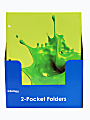 Inkology 2-Pocket Portfolios, Nickelodeon Slime, 9-1/2" x 11-3/4", Assorted Designs, Pack Of 24 Folders