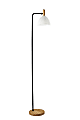 Adesso Peyton Floor Lamp, 60"H, White/Black/Natural