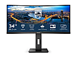 Philips Ultrawide 346B1C 34" WQHD Curved Screen WLED LCD Monitor - 21:9 - Textured Black - 34" Class - 346B1C 1 thumbnail image