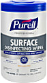 Purell® Professional Surface Disinfecting Wipes, 7" x 8", 110 Wipes Per Canister 1 thumbnail image