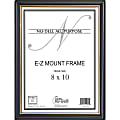 Nu-Dell EZ Mount Plastic Wall Frame - Holds 8" x 10" Insert - Wall Mountable - 1 Each - Plastic - Black, Black