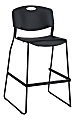 Lorell® Heavy-Duty Bistro Stack Chairs, Black, Set Of 2 1 thumbnail image
