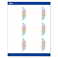 Avery® Printable Labels With Sure Feed® Technology, S00-EVG, Round, 3", Matte White With Preprinted Watercolor/Gold Leaf Design, Pack Of 60 1 thumbnail image