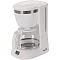 Brentwood TS-219W 10 Cup Digital Coffee Maker, White - Programmable - 800 W - 10 Cup(s) - Multi-serve - Timer - White