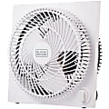 Black+Decker 9 In. Frameless Tabletop Box Fan - 228.6 mm Diameter - 3 Speed - Self-standing - 10.9" Height x 10.9" Width x 4.3" Depth - White 1 thumbnail image