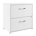 Bush Business Furniture Hustle 29-11/16"W x 19-5/8"D Lateral 2-Drawer File Cabinet, White, Standard Delivery