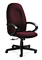 Global® Enterprise High-Back Tilter Chair, 45"H x 24 1/2"W x 27"D, Cabernet/Black