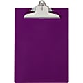 Saunders® 96% Recycled Antibacterial Clipboard With Hanging Hole, 13 1/4"H x 9"W x 1 3/4"D, Letter, Purple