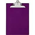 Saunders® 96% Recycled Antibacterial Clipboard With Hanging Hole, 13 1/4"H x 9"W x 1 3/4"D, Letter, Purple 1 thumbnail image