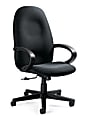 Global® Enterprise High-Back Tilter Chair, 45"H x 24 1/2"W x 27"D, Graphite/Black