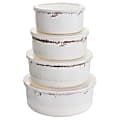 Laurie Gates California Designs Mauna 8-Piece Melamine Nesting Storage Bowl Set, Crackled White 1 thumbnail image