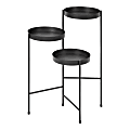 Kate and Laurel Finn 3-Tier Decorative Plant Stand Display, 10 in.,Gray 1 thumbnail image