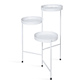 Kate and Laurel Finn 3-Tier Decorative Plant Stand Display, 10 in., White 1 thumbnail image