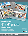 Office Depot® Brand Photo Binder Pages, 4" x 6", Clear, Pack Of 10 1 thumbnail image