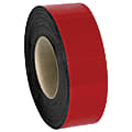 Partners Brand Magnetic Warehouse Label Roll, LH148, 2" x 100', Red