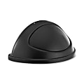 Rubbermaid Commercial Untouchable 21-Gallon Container Swing Top Lids - Half-round - Plastic - 4 / Carton - Black 1 thumbnail image