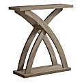 Monarch Specialties Derek Accent Table, 34"H x 31-1/4"W x 11-1/2"D, Dark Taupe 1 thumbnail image