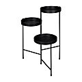 Kate and Laurel Finn 3-Tier Decorative Plant Stand Display, 10 in., Black 1 thumbnail image