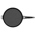 THE ROCK™ By Starfrit® Aluminum Nonstick Pizza Pan/Flat Griddle With T-Lock Detachable Handle, 12-1/2”, Black 1 thumbnail image