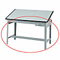 Safco® Precision Drafting Table Base, 35-1/2"H x 56-3/8"W x 30-1/2"D, Gray 1 thumbnail image