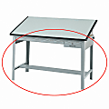 Safco® Precision Drafting Table Base, 35-1/2"H x 56-3/8"W x 30-1/2"D, Gray