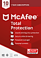McAfee® Total Protection, For 10 Devices, Antivirus Security Software, 1-Year Subscription, Product Key 1 thumbnail image