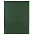 JAM Paper® Open-End 9" x 12" Envelopes, Gummed Seal, Dark Green, Pack Of 25 Envelopes