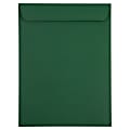 JAM Paper® Open-End 9" x 12" Envelopes, Gummed Seal, Dark Green, Pack Of 25 Envelopes